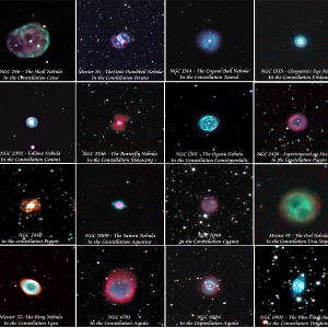 16 Planetary Nebula Images - B Scope
